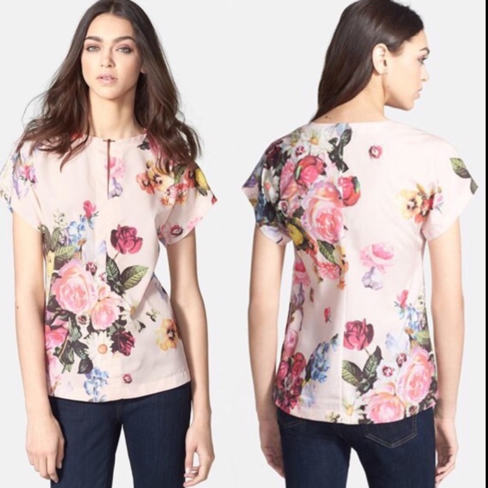 Ted Baker London floral short sleeves size 1 - xs